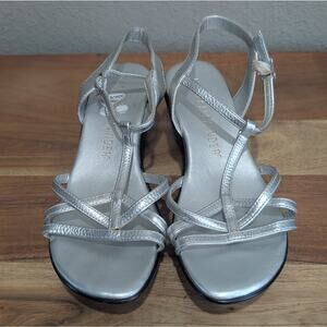 Athena Alexander Silver Strappy Sandals Wedges